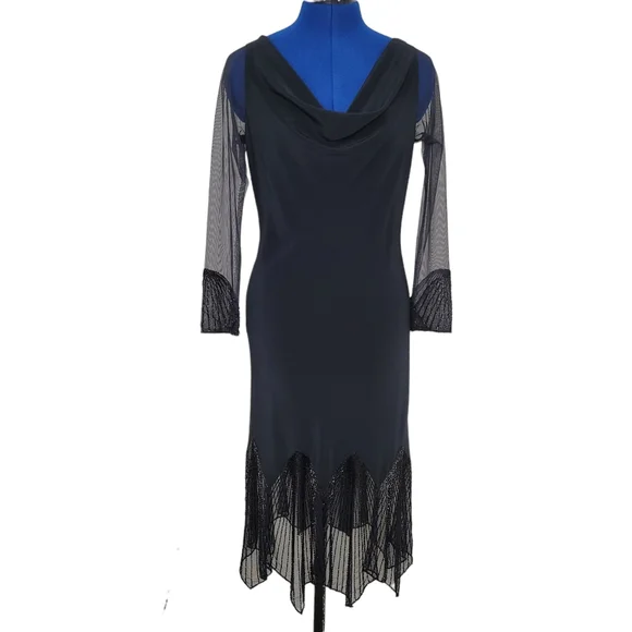Lillie Rubin Dresses | Lillie Rubin Vintage Black Beaded Evening Gown | Color: Black | Size: 4 | Rissalatoya's Closet